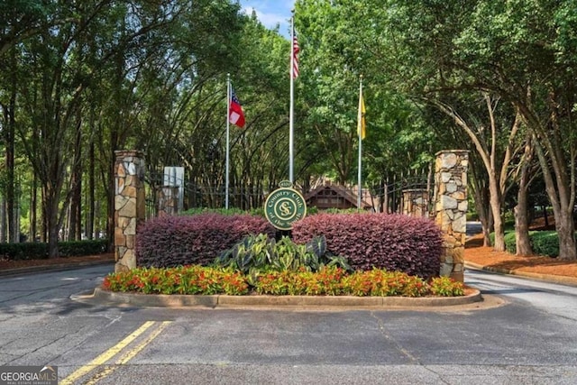 view of community sign