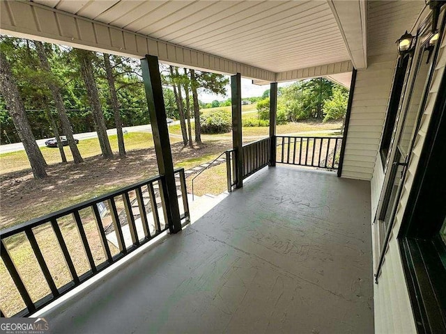 exterior space featuring covered porch