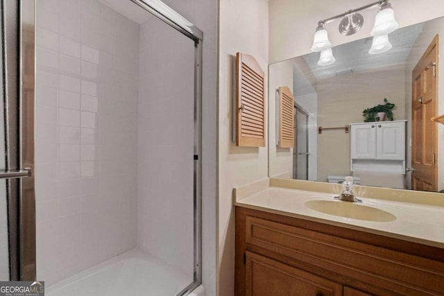 4116 River Cliff Chase SE, Marietta, GA 30067 - full bathroom with a shower with shower door and vanity