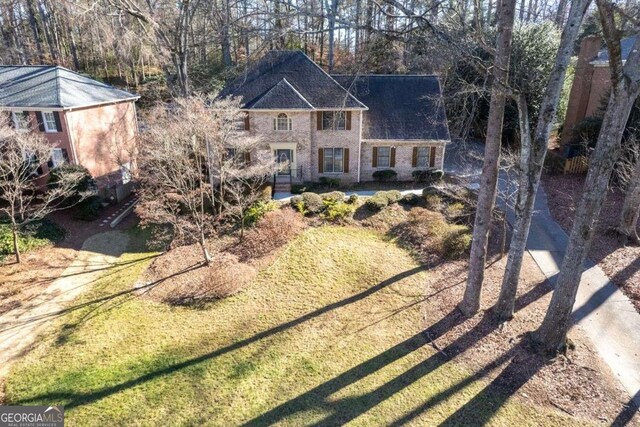 view of side of property featuring a garage