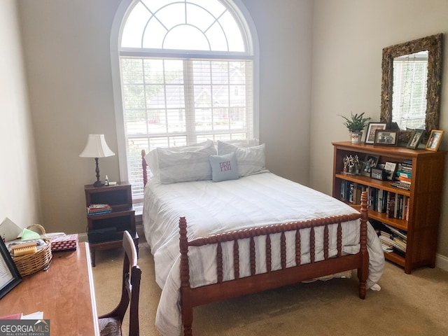 view of carpeted bedroom