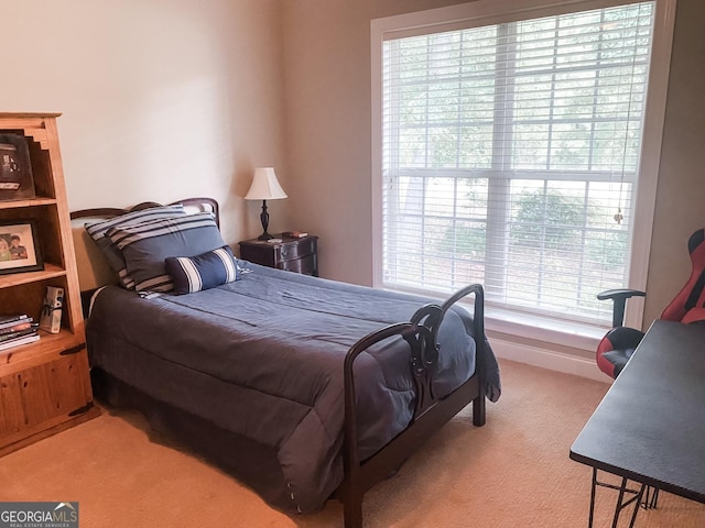 view of carpeted bedroom