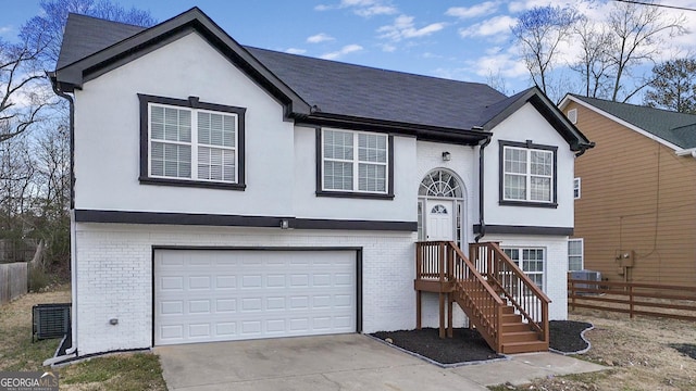 split foyer home with a garage