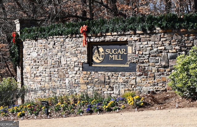 view of community sign