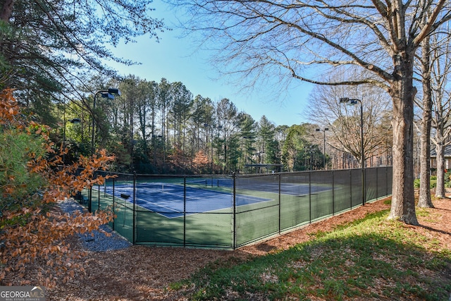 view of sport court