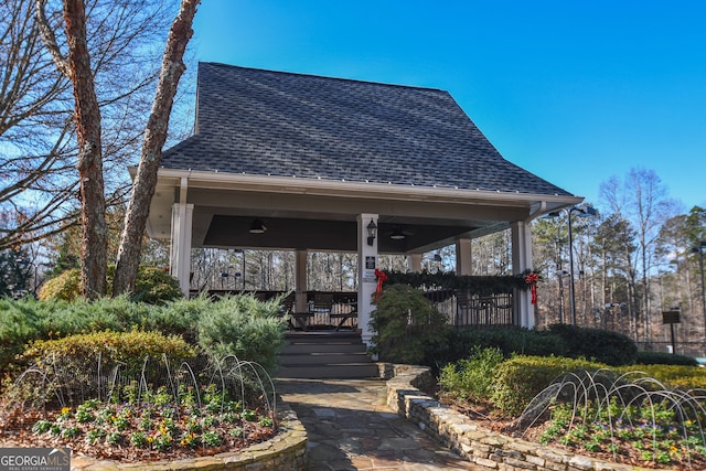 view of community with a gazebo