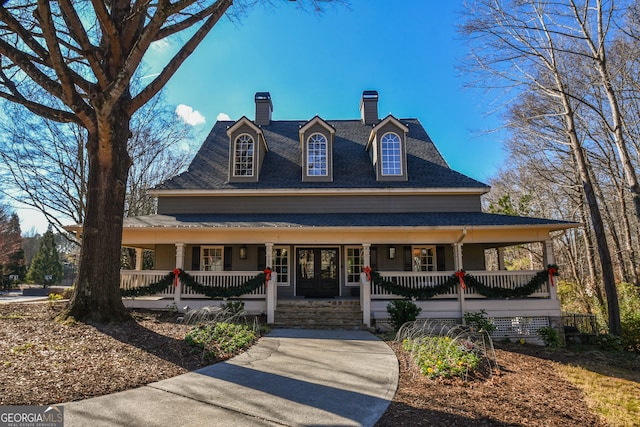 view of front facade with covered porch