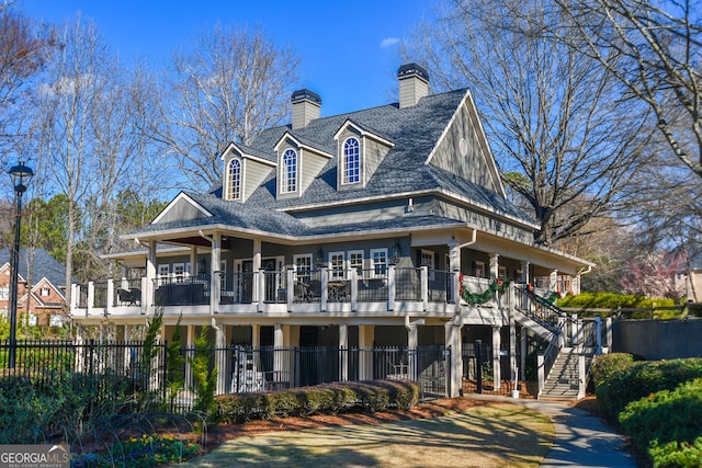 view of rear view of property