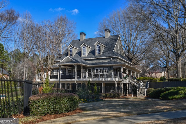 view of front of home featuring covered porch