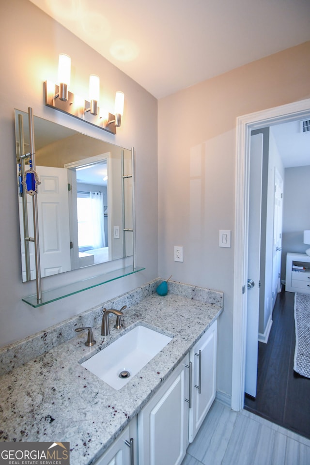 bathroom with vanity