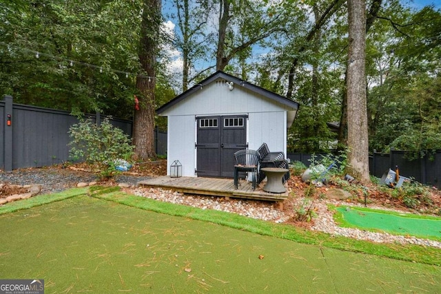 1409 Sheridan Rd NE, Atlanta, GA 30324 - view of shed with a fenced backyard