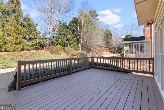 view of wooden terrace