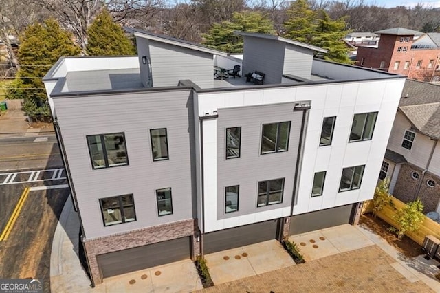 view of building exterior with a garage