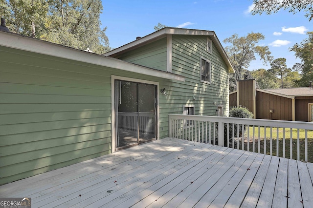 view of wooden deck