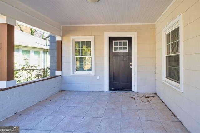 view of doorway to property