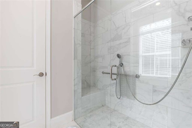 bathroom with walk in shower