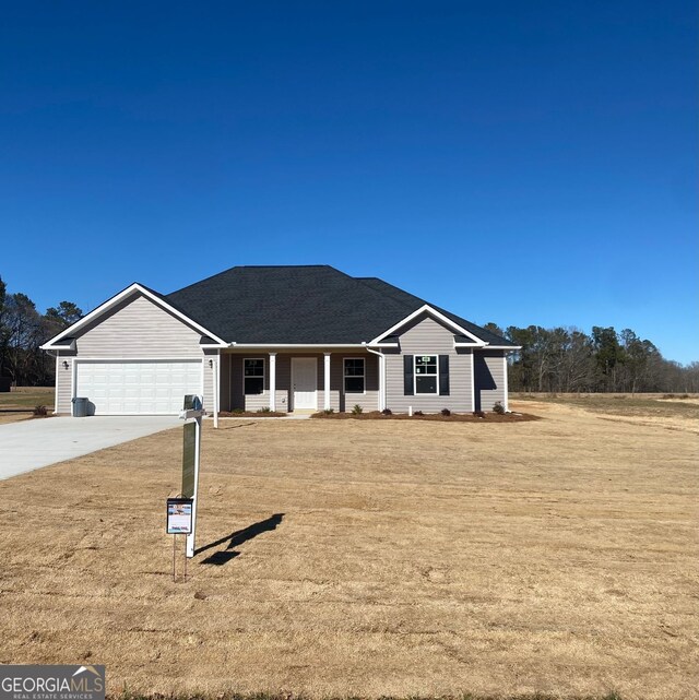 view of single story home