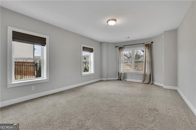 view of carpeted empty room