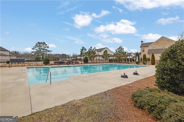 view of pool featuring a patio area