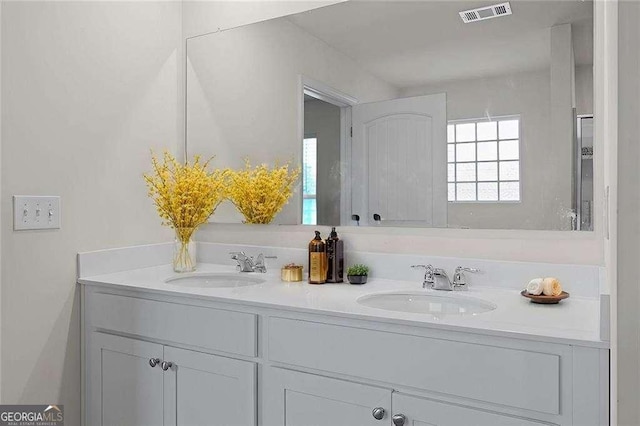 bathroom with vanity