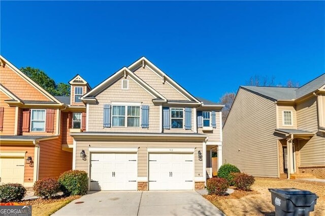 view of front of home featuring a garage