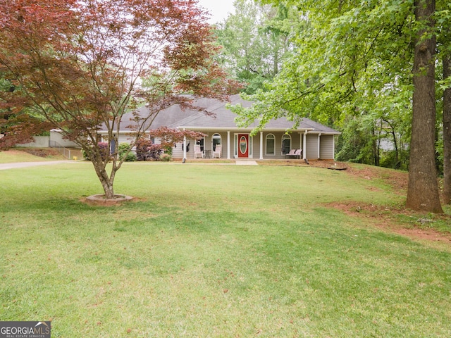 306 Washington Way, Lagrange, GA 30240 - view of front of house with a porch, a front lawn, and a shingled roof
