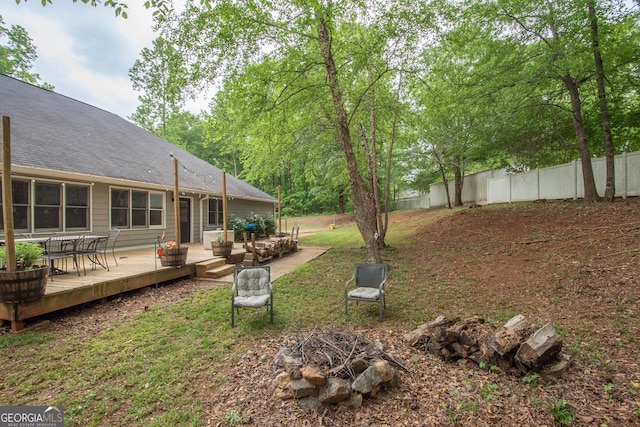 306 Washington Way, Lagrange, GA 30240 - wooden deck with outdoor dining space