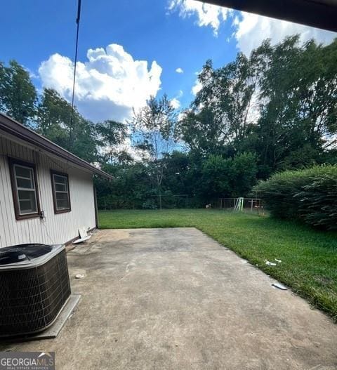 view of patio with central air condition unit