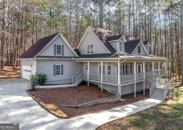 view of front of house with a porch