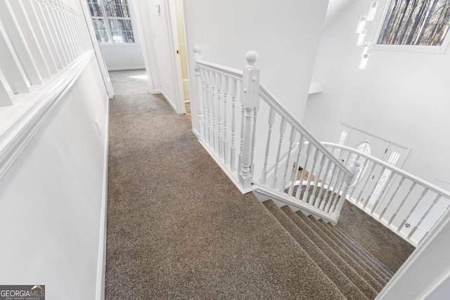 stairway with carpet