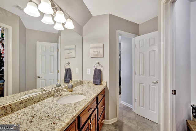 bathroom with vanity