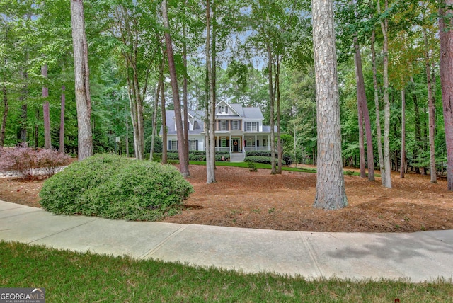 view of front of home with covered porch