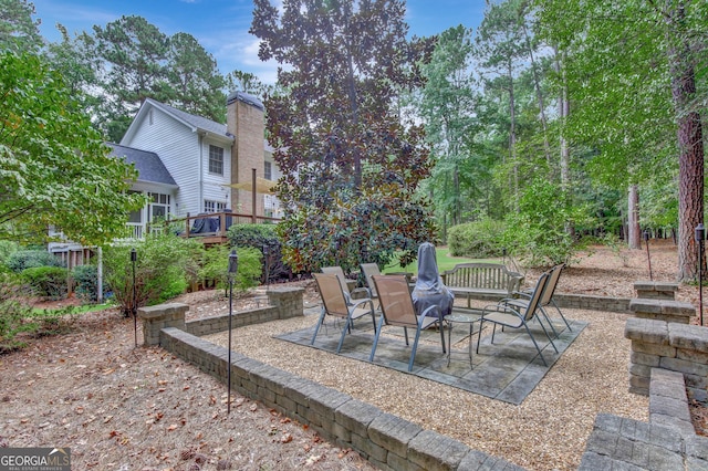 view of patio / terrace featuring a deck