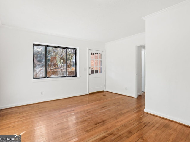 320 3rd St NE Unit 1, Atlanta, GA 30308 - empty room with baseboards, wood finished floors, and crown molding