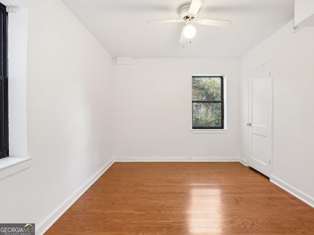 320 3rd St NE Unit 1, Atlanta, GA 30308 - spare room featuring ceiling fan, wood finished floors, and baseboards