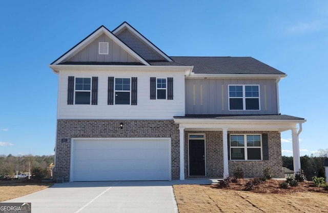 craftsman-style home featuring a garage