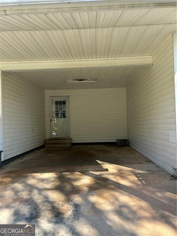 view of patio with a carport