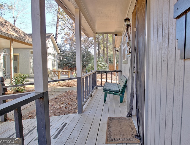 view of wooden deck