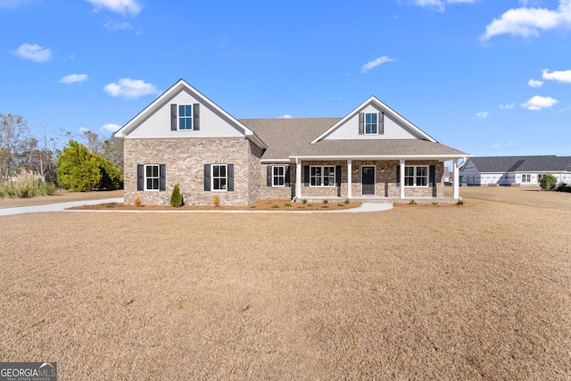 craftsman inspired home featuring a porch