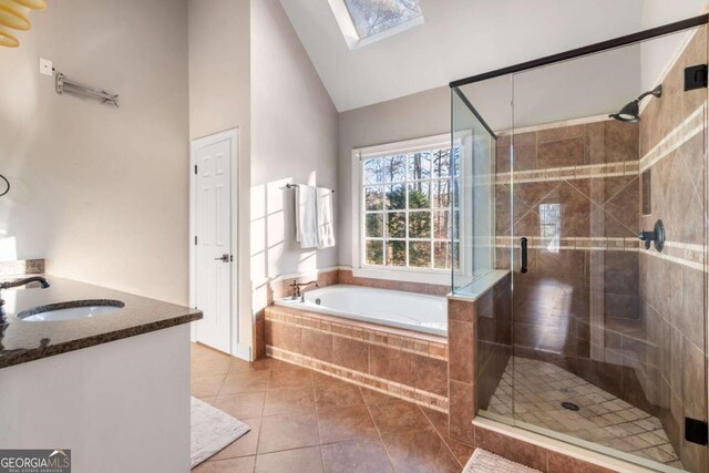 home office with ceiling fan and dark hardwood / wood-style flooring