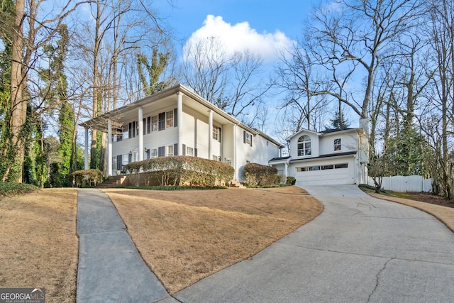 view of front of home featuring a garage