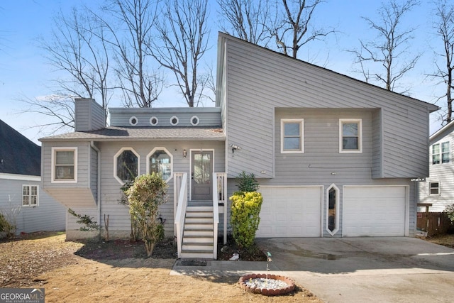 view of front of home featuring a garage