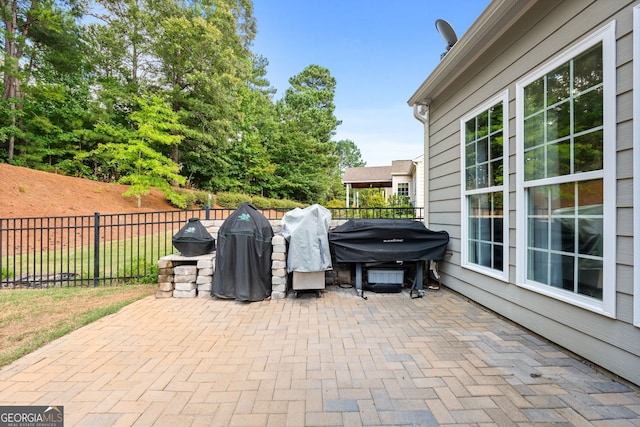 view of patio / terrace with area for grilling