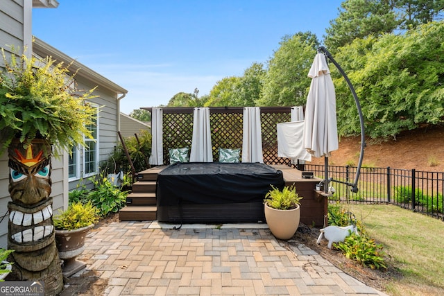 view of patio with grilling area