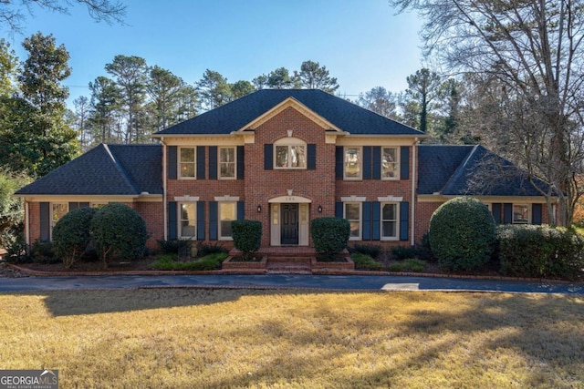 colonial house with a front yard