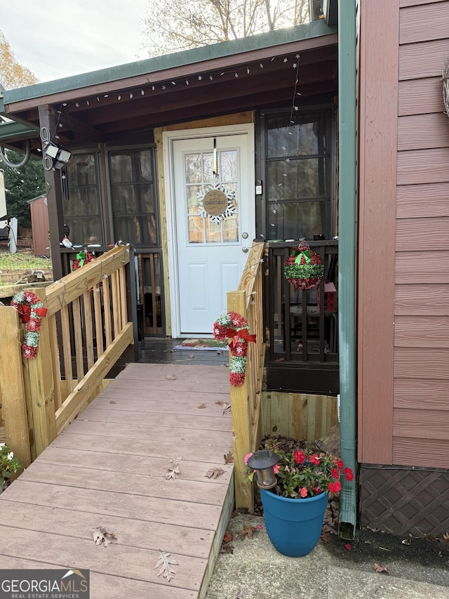 view of wooden deck