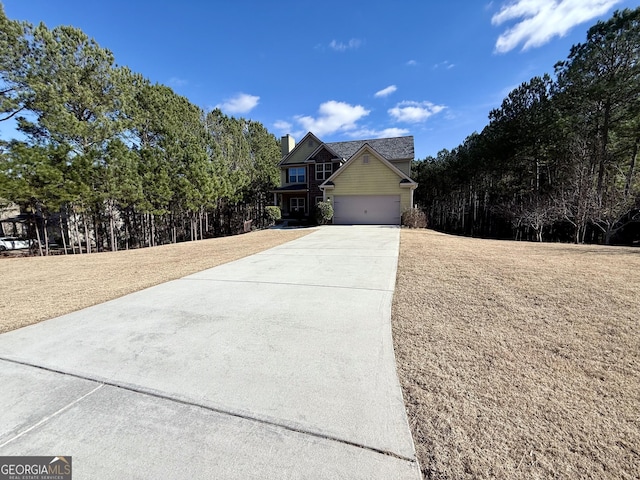 view of front of house featuring a garage