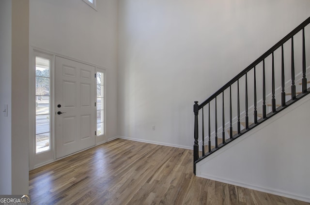 foyer featuring light hardwood / wood-style flooring