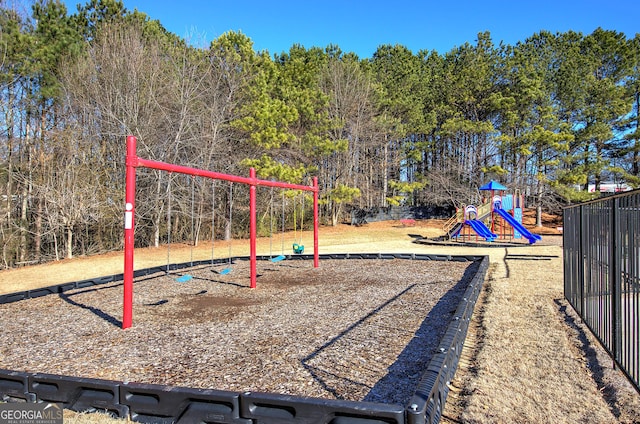 view of jungle gym