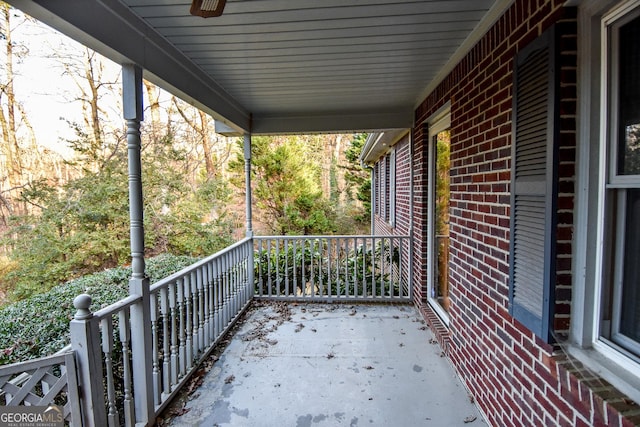 view of balcony